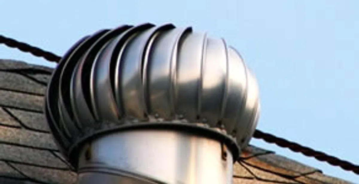 attic fan installation services with professionally installed roof ventilation unit in Orange, CA