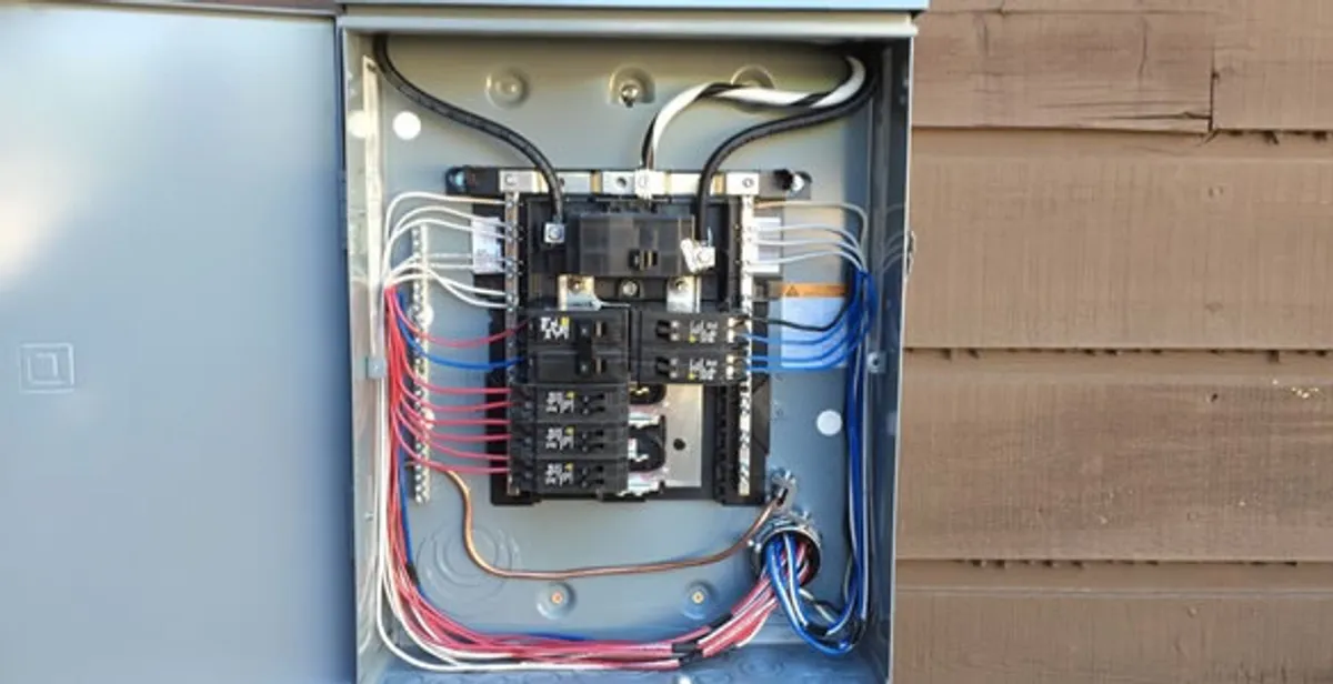 electrical panel upgrade service featuring newly installed electrical panel wired by licensed electricians in Orange, CA