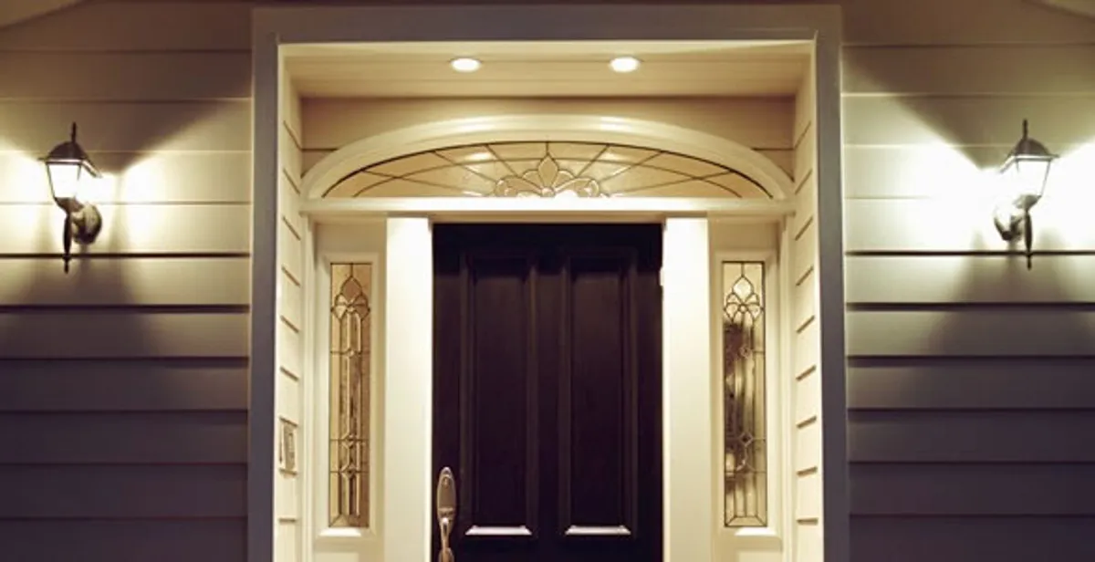 security light installation services with professionally installed entryway lighting in Orange, CA