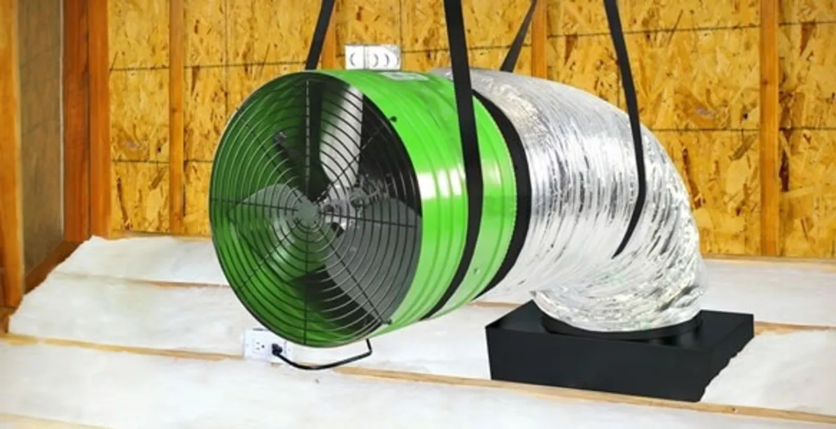whole house fan installation services with professionally mounted ventilation fan system in Orange, CA